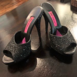 Betsy’s Johnson sequined black heels